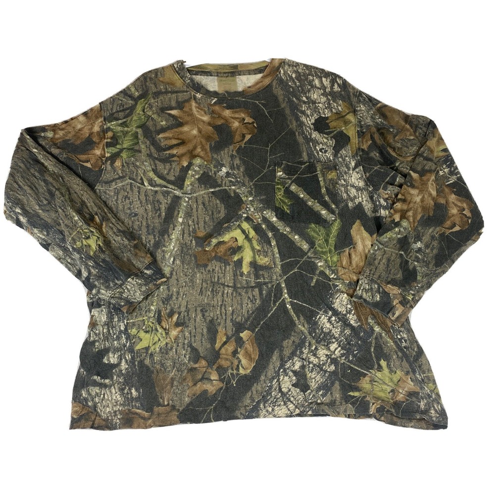 Vtg Field Staff Mossy Oak Break Up Outdoor Gear Shirt Men's Size XL
